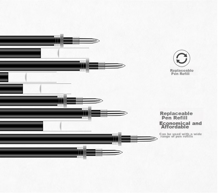 GuangBo Gel Pen Signature Pen, 0.5mm Black Bullet Tip, Soft Grip, Pull-Cap, Classic Office Business Signature Pen Stationery, Pack of 12, ZX9009D 12
