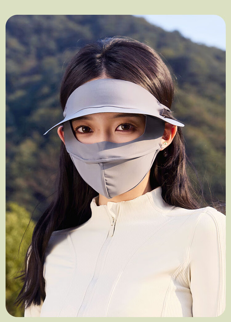 Nanjiren 2025 New Black Vinyl Sun Protection Hat for Women, Open-Top UV Shield Face Mask Sunshade Hat, Fashionable Summer Sun Hat for Women 11