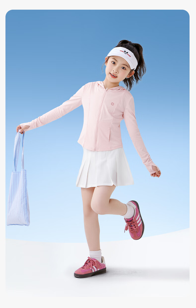 Zuoxi Girls' Sun Protection Clothing, Children's Summer Cool Lightweight Jacket, 2026 New Style Girls' Skin Coat, Pink, Size 140 8