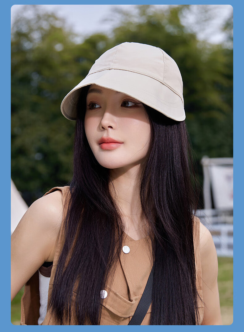 GRGN Sun Protection Hat for Women, Summer Fisherman Hat, Sun Visor Cap, Baseball Cap, Outdoor Face-Covering Travel UV Protection Hat for Wome 7