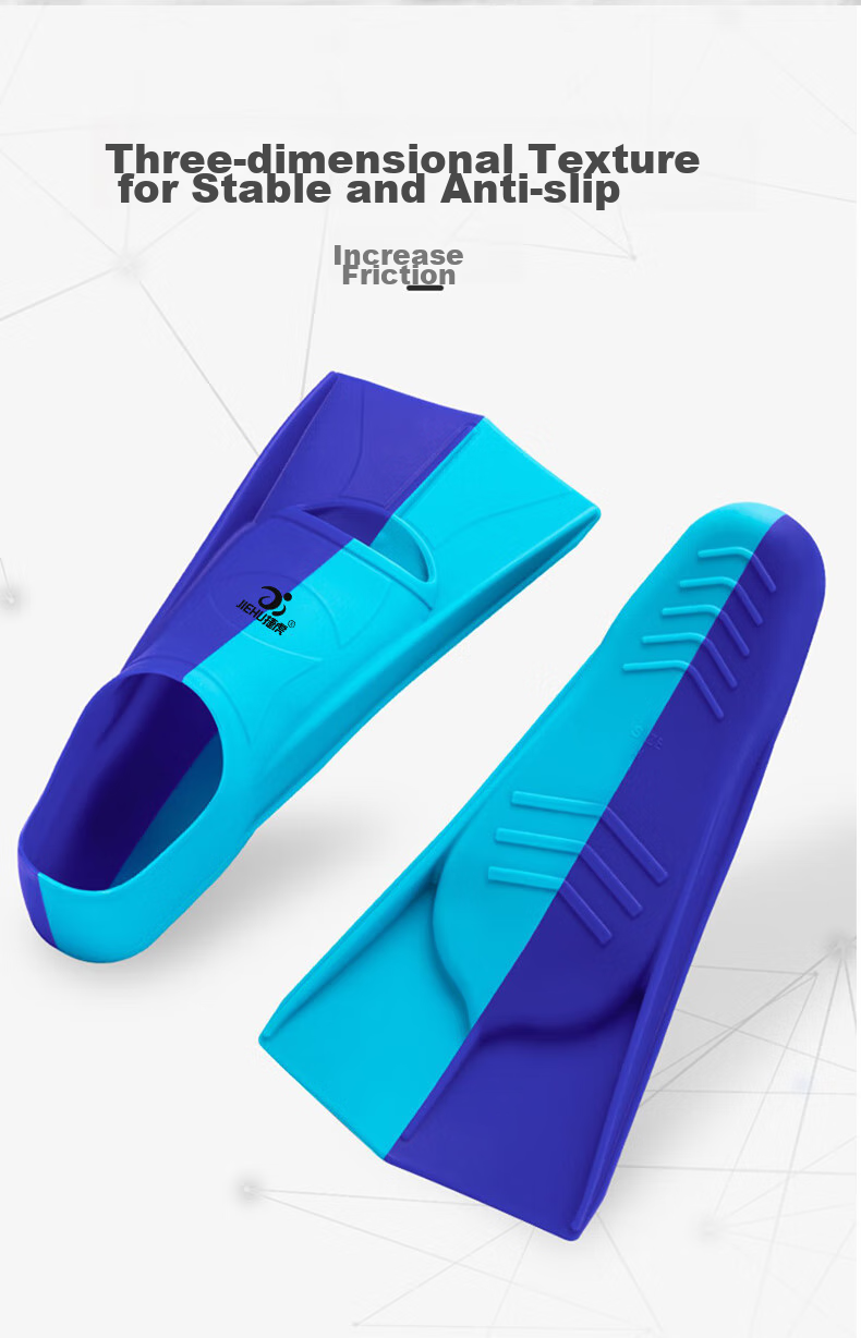 Jiehu Swimming Fins for Adults And Children, Professional Swimming Diving Speed Boosting Comfortable Durable Soft Rubber Flippers Training Equipment 4