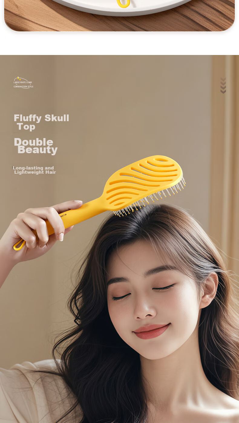 Creative Art Air Cushion Comb for Women, Volumizing Massage Comb with Air Pouch, Men's Air Comb, Sandalwood Mid-Autumn Festival Gift for Teachers 6