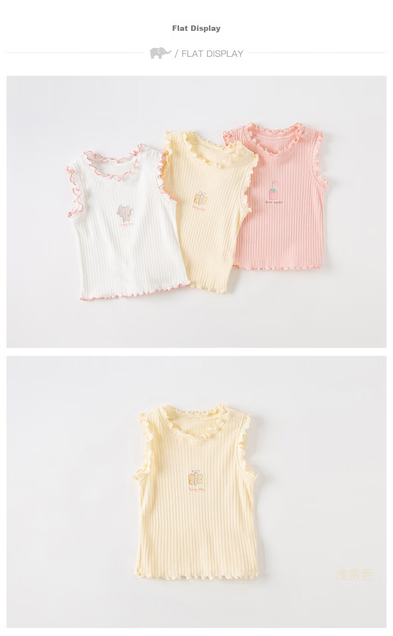 DAVE & BELLA Girls' Tank Top, Children's Summer Clothing, Stylish Top for Girls, Baby Girl Cotton T-Shirt 8