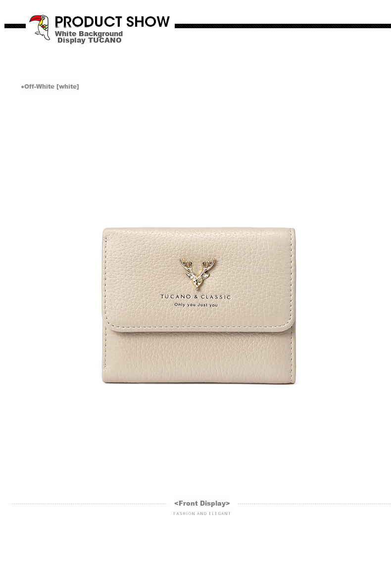 TUCANO Ladies' Wallet, Short Style, Two-Fold, Sweet And Elegant, Two-Layer Cowhide, Slim Purse, Practical, Birthday Gift for Wife on May 20 10