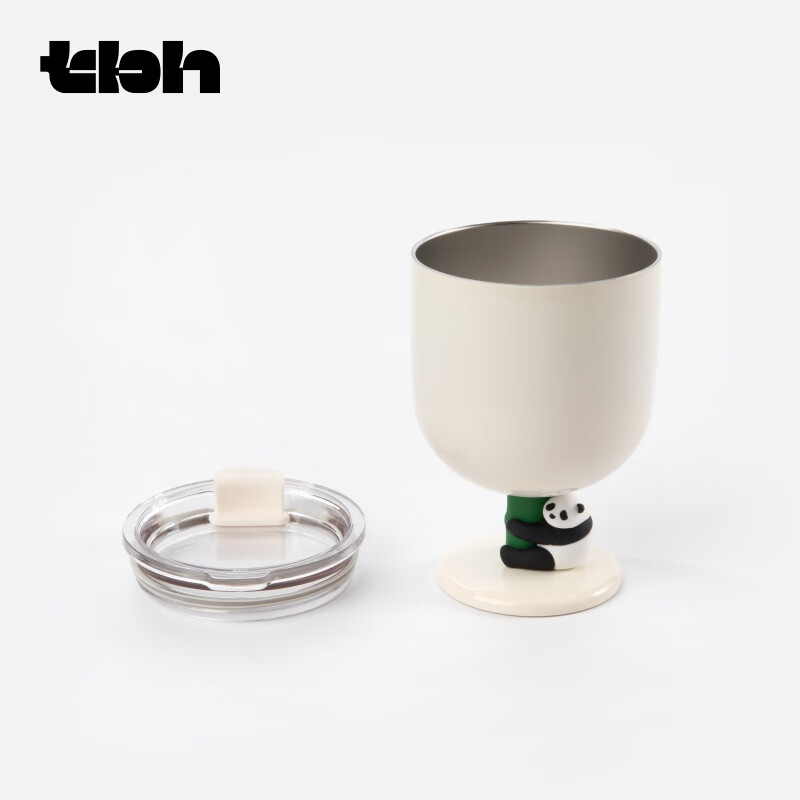 Термокружка tbh Panda Boom High-Foot Portable Cup, 325 мл, с крышкой