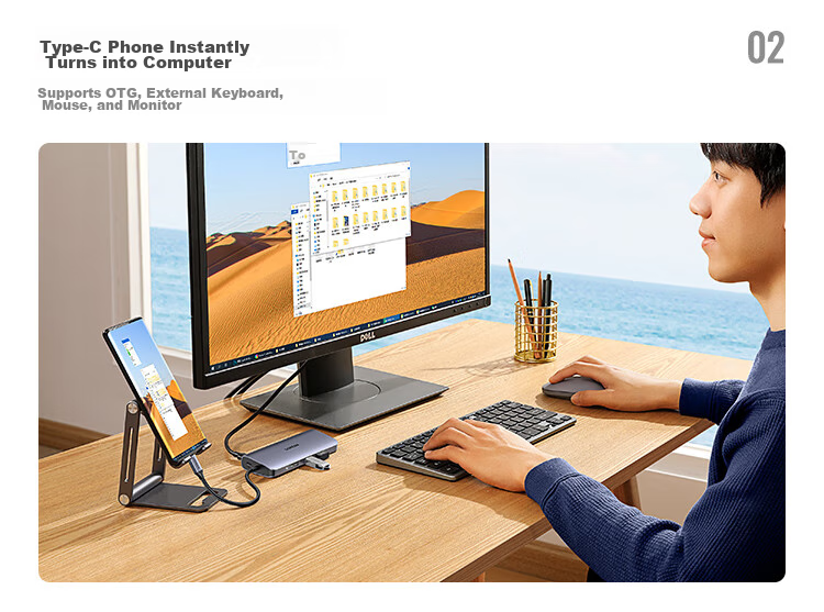UGREEN Type-C Expansion Dock, HDMI Port Adapter, Ethernet Port Converter, Hub Splitter, Compatible with Apple 16/17, Huawei, Xiaomi Laptops, IPad, Thunderbolt 4 18