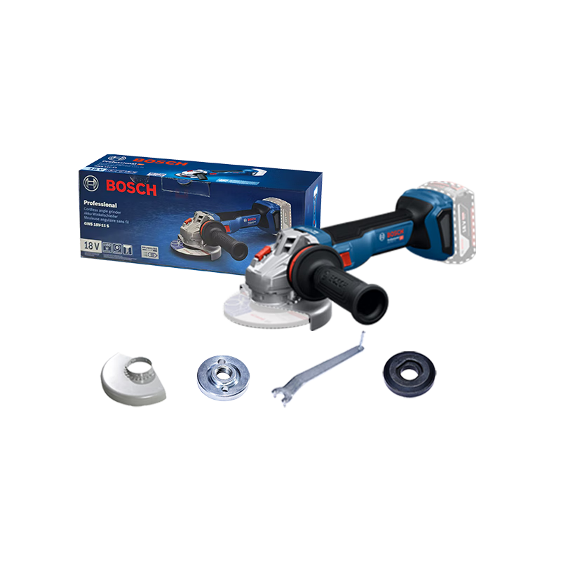 BOSCH GWS 18V-11S Cordless Brushless Angle Grinder Polishing and Grinding Tool 100mm Cutting Disc Heavy Duty Bare Tool