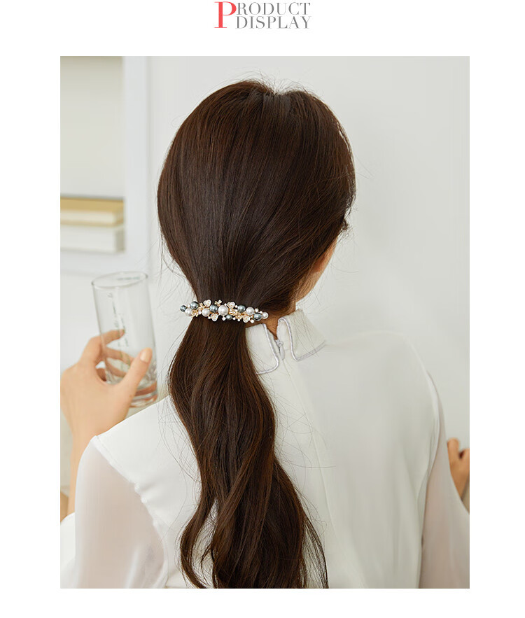 CHIMERA High-End Barrette Hair Clip for Women, Half-Up Ponytail Hair Accessory, Back of Head Hair Ornament, Birthday Gift for Girls 4