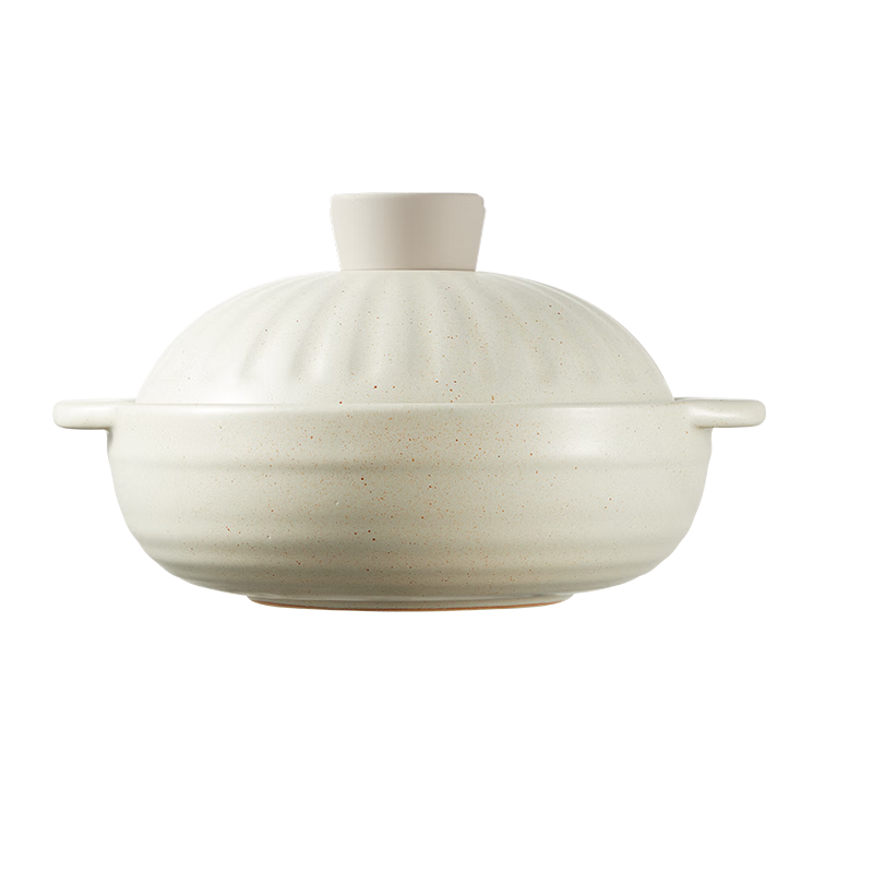 COOKER KING Ceramic Casserole Pot, Heat-Resistant, for Cooking Rice, Porridge, Braised Dishes, Health-Preserving Soup, 2.6L Capacity