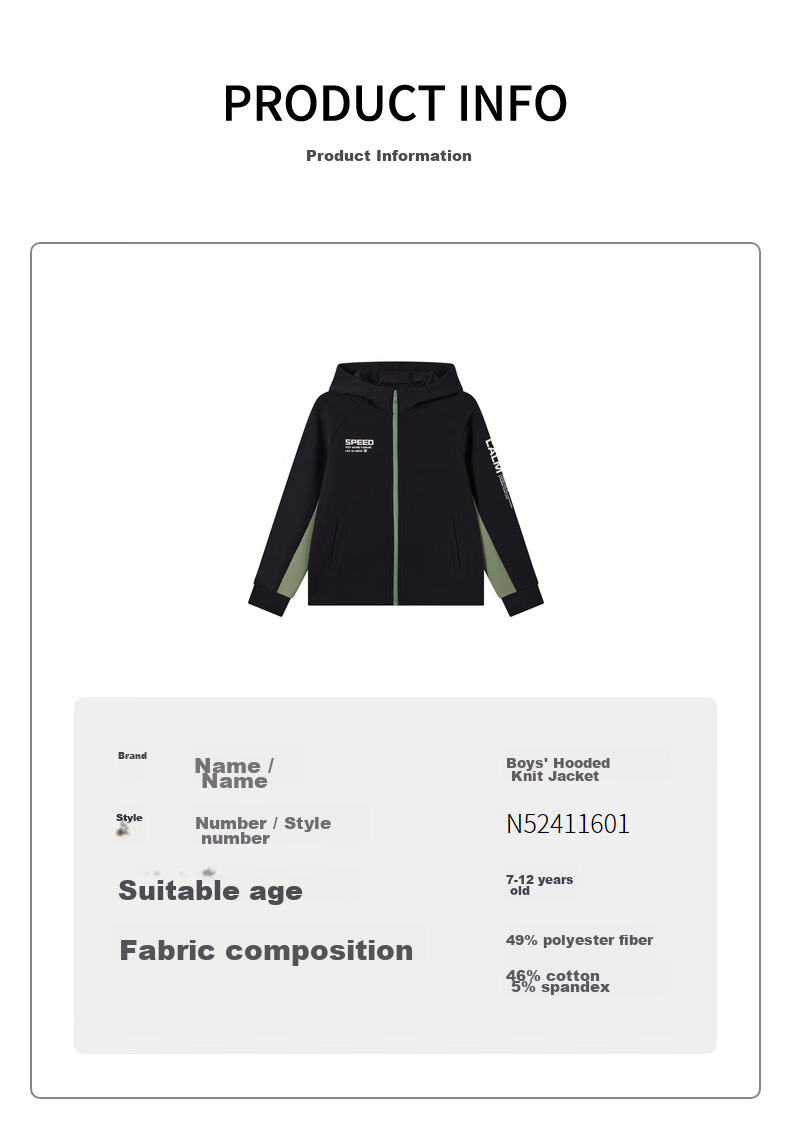 361° Children's Clothing, Boys' Hooded Knit Sports Jacket for Spring And Autumn, Orange, Size 150 13