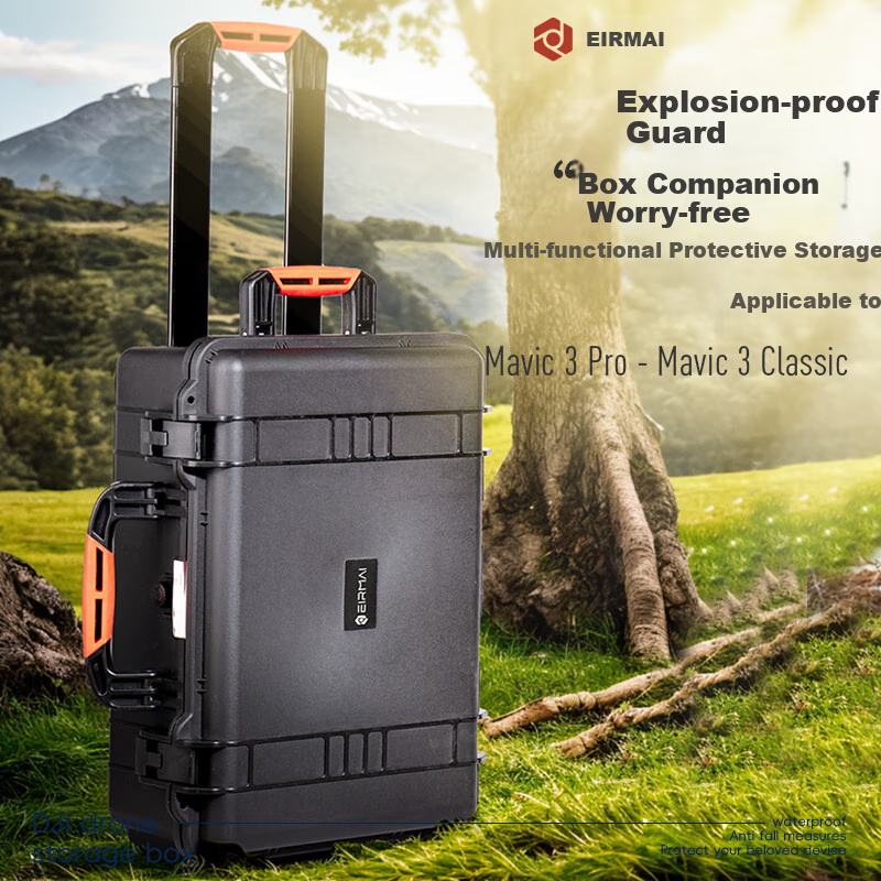 EIRMAI R600 Suitable for DJI Mavic Drone Plastic Protective Safety Case Camera Trolley Case DSLR Camera Box Photography Case Waterproof And Moisture-Proof Case with Standard Foam Padding