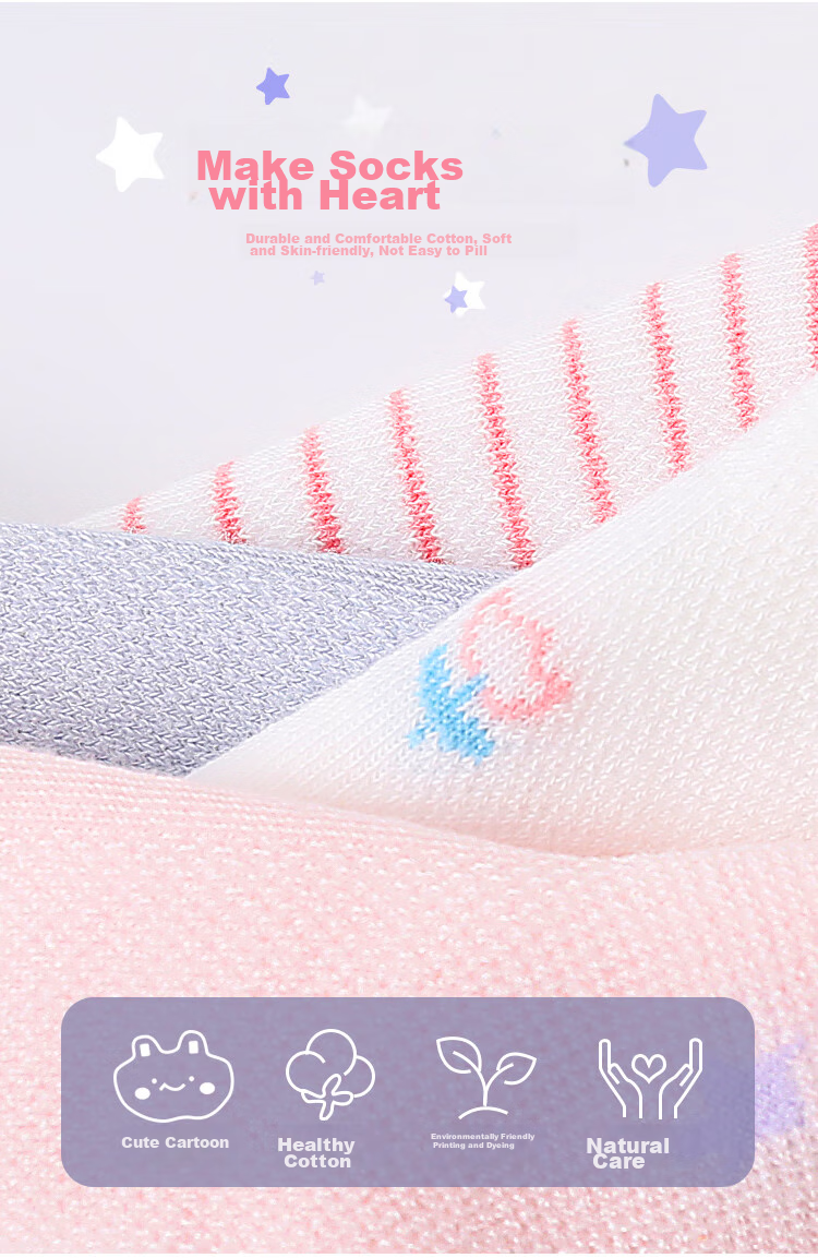 LangSha Children's Socks, Girls' Summer Mesh Mid-Calf Cotton Socks, High-Elastic Breathable Rabbit Flower Student Socks for Older Childre 1