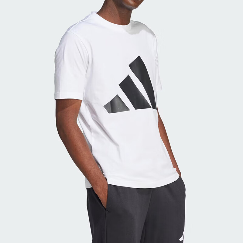 Adidas Men's Summer Fashion Large LOGO Sports Casual Short-Sleeve T-Shirt JE8943 2