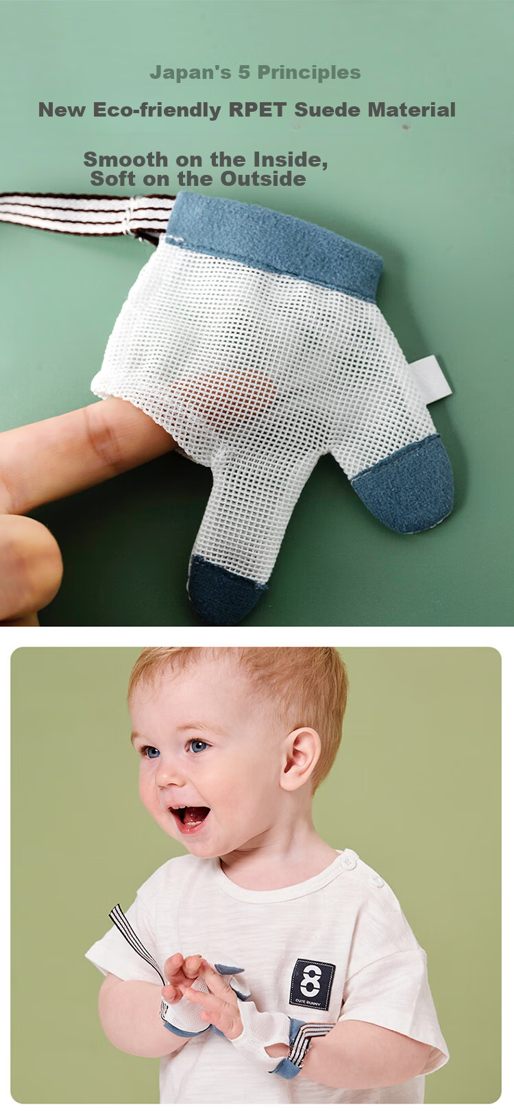 LAXIALIYA Baby Anti-Thumb Sucking Device, Toddler Anti-Biting Gloves, Infant Anti-Sucking Finger, Children's Anti-Thumbsucking Aid, Kids Summer 12
