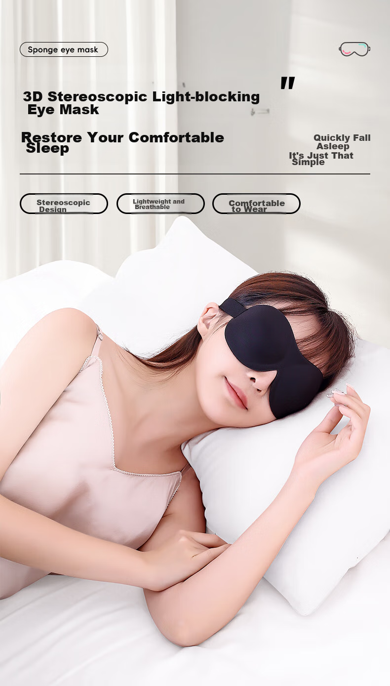 40,000 KM 3D Sleep Mask Light Blocking Eye Mask for Adults Men Women Nap Rest 1