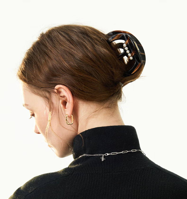 ELLE Premium Acetate Large Shark Clip Elegant Back Hair Clip Gift for Girlfriend Qixi Valentine's Day 19