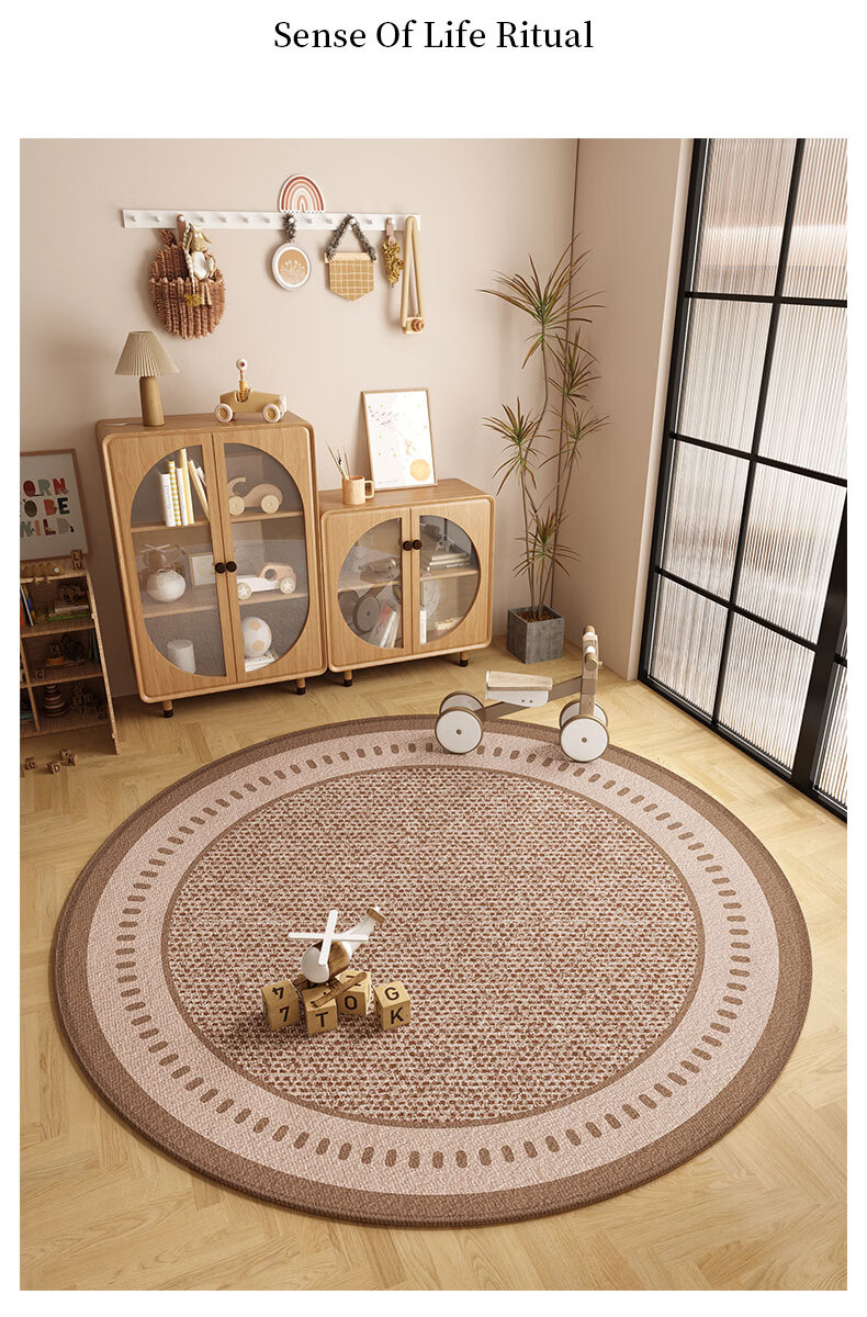 Ruien Swivel Chair Floor Mat, Round Carpet, Computer Gaming Chair, Office Desk And Chair Foot Pad, Study Room Wooden Floor Protection Mat 9