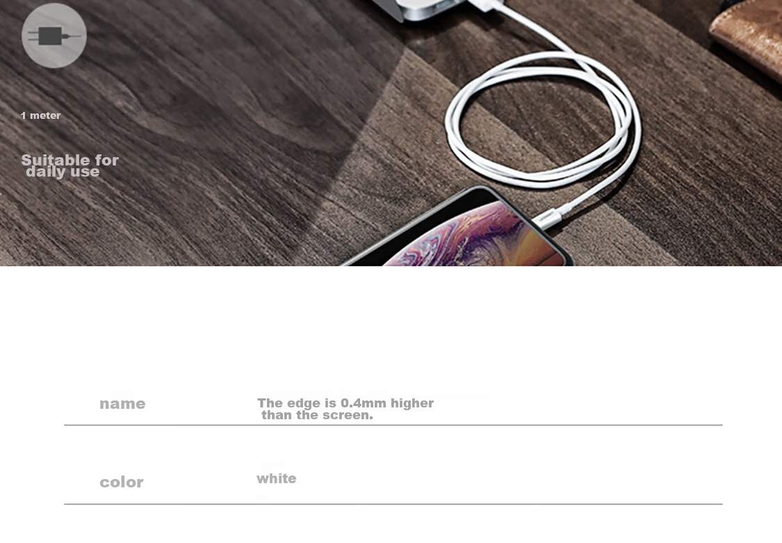 ESCASE Apple Data Cable, IPhone 14 Pro/13/11/12 Fast Charger Cord, Suitable for 6S/7/8 Plus, PET Anti-Kinking, IPad Air/Pro, White 24