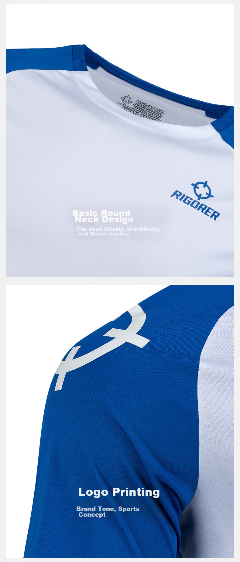 RIGORER Short-Sleeve T-Shirt, Summer Comfortable Casual Simple Sportswear, Sweat-Absorbing Breathable Running Top 7