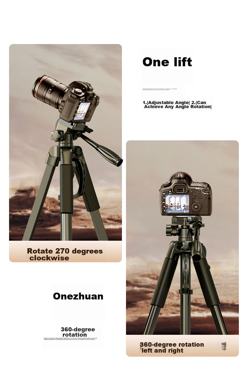 Shuotu Tripod, DSLR Camera And Mirrorless Camera Hydraulic 3D Gimbal Stabilizer, Photography Equipment, Portable Accessories, Phone Clamp, Vertical Shooting Quick Release Plate, Tripod Stand, 1.9 Meters 14
