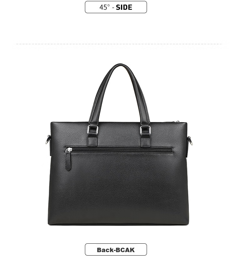 L'ALPINA Italian Briefcase, Men's Leather Handbag, Laptop Business Crossbody Shoulder Bag 16