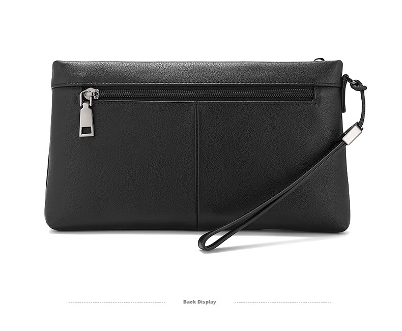 MEXICAN Men's Clutch, Top-Grain Leather Handbag, Multi-Card Slots, Zipper Envelope Bag, Wallet Clip, Birthday Gift for Me 14