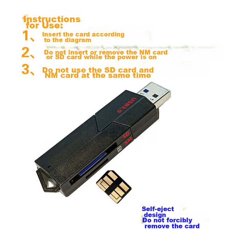 LinkStone USB3.0 High-Speed Multi-In Card Reader, Huawei NM Card Reader TF/SD/NM Card, Multifunctional Type-C Compatible with Apple And Huawei Computers, Memory Cards And Cameras 16