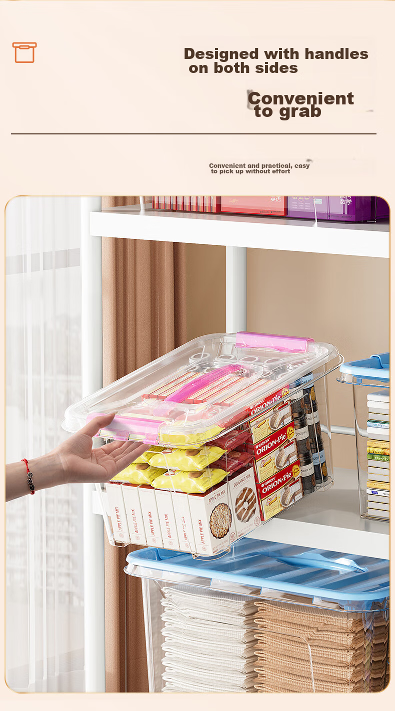 JEKO&JEKO Plastic Storage Box, Toy Organizer, Snack Container, Medicine Case, Pill Box, Storage Bin, 10L, Set of 3 7