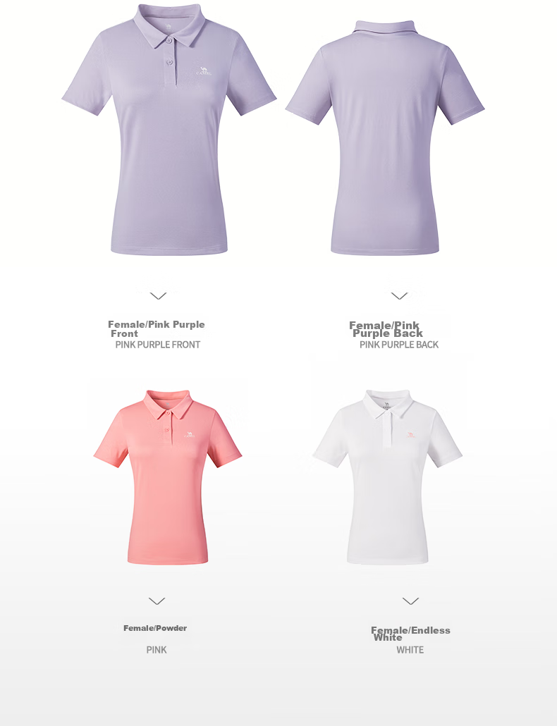 CAMEL POLO Shirt, Outdoor Elastic Quick-Dry T-Shirt, Short-Sleeved Collared Sports Casual Breathable Top, 1003 6