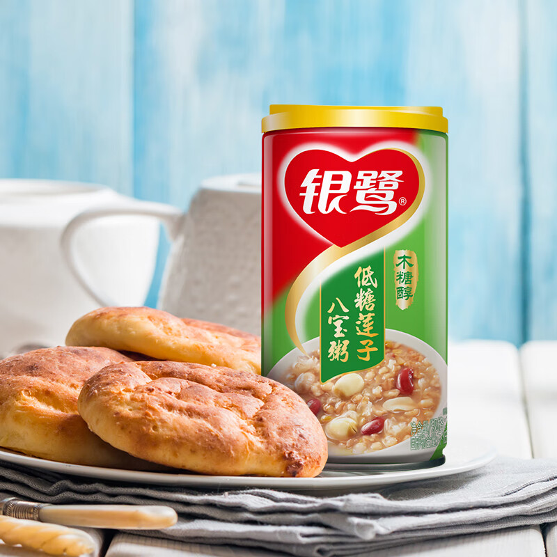 银鹭【节日礼盒】速食粥早餐低糖莲子八宝粥360g*12罐代餐营养送礼