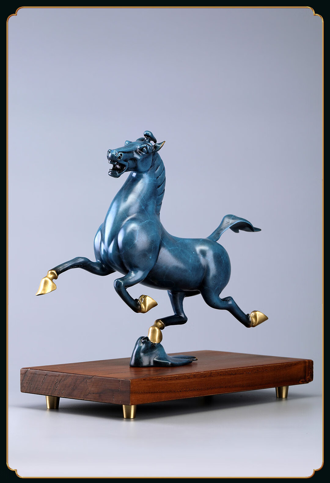 Damingtongjiang, Copper Horse Ornament for Office, High-End Living Room Entrance Hallway Wine Cabinet Craft, Housewarming And Business Opening Gift 2