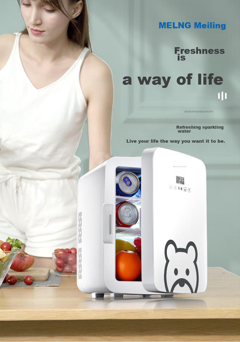 MeiLing Car Refrigerator, 10L Mini Fridge, Student Dorm Office Breast Milk Cooler And Warmer, Outdoor Breast Milk Cooler And Warmer 2