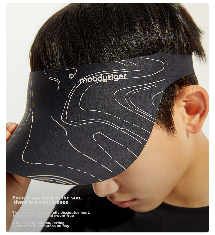 Moodytiger Children's Visor Sun Hat, Summer Boys And Girls 3D Foldable Lightweight Sun Protection Hat, Sports Baseball Cap 2