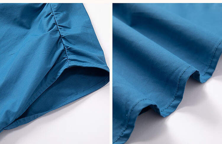 Dme [Klein Blue] Summer Oxygen Pure Cotton Lace Collar Short-Sleeve Loose Waist Long Elegant Single-Breasted Dress 7