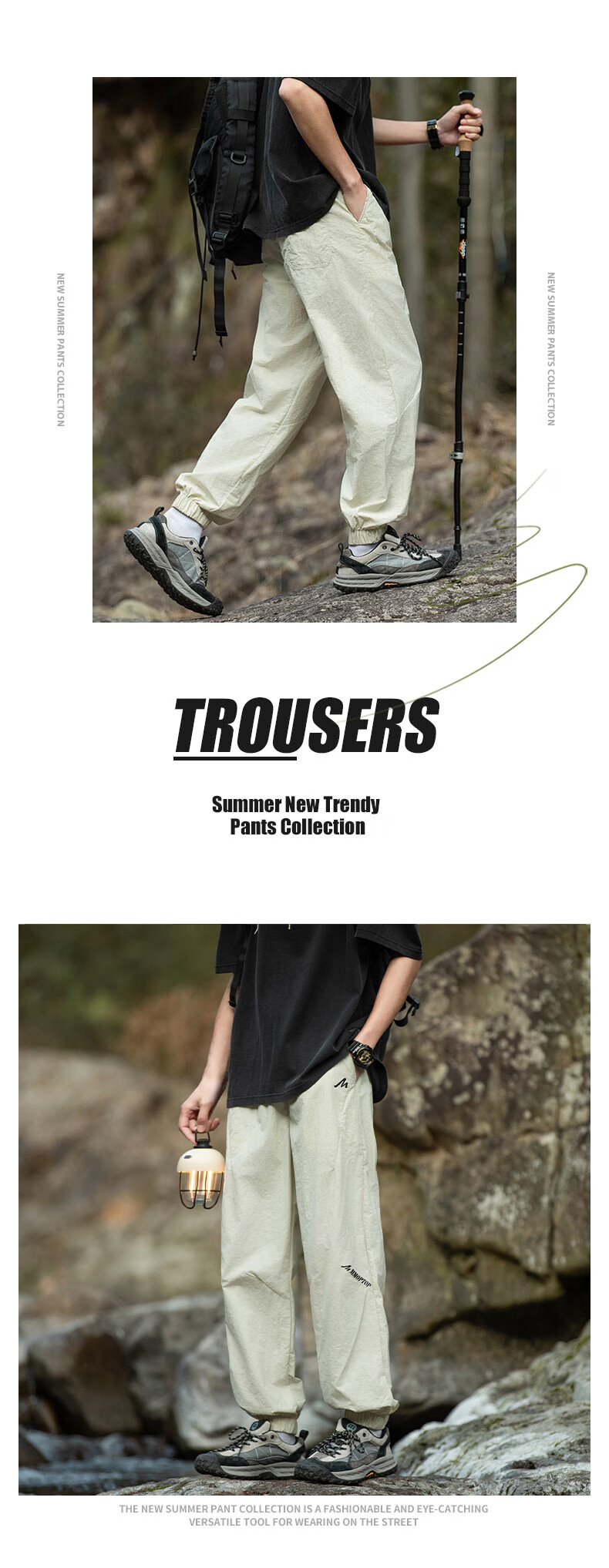 MMOPTOP Mountain Series Outdoor Ice Silk Pants for Men, Spring And Summer Loose Thin Casual Joggers MMIZ05 Black XL 8