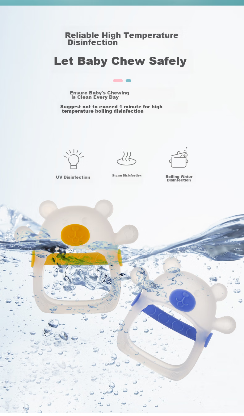 COOKSS Baby Teething Stick Soothing Teether Infant Hand-Biting Prevention Toy for 6-18 Months Chewable Rabbit 9