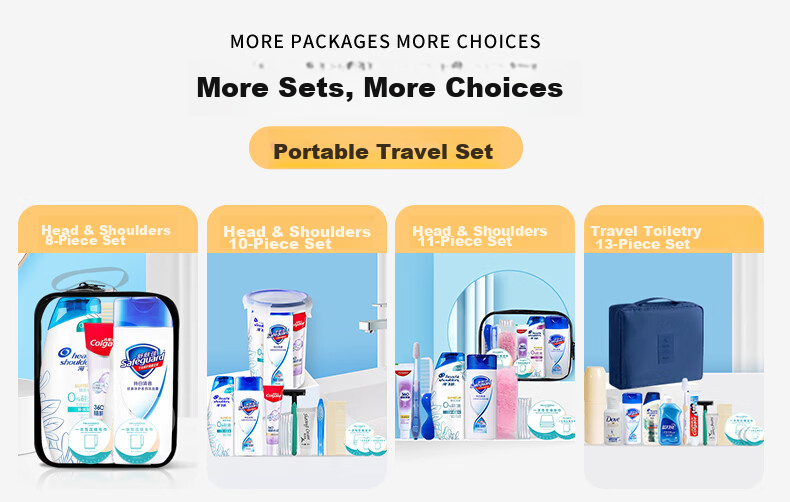 NOLANSEND Travel Toiletry Set, Toiletries Storage Bag for Men And Women, Includes Shampoo, Shower Gel, 10-Piece Set 6