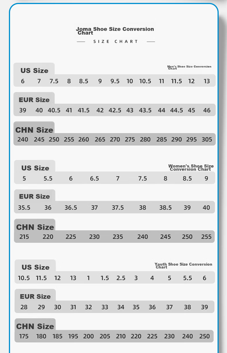 JOMA Soccer Shoes for Children, TF Turf Cleats, Boys And Girls Youth Mesh Breathable Velcro Football Training Shoes, Light Blue, Size 34 6