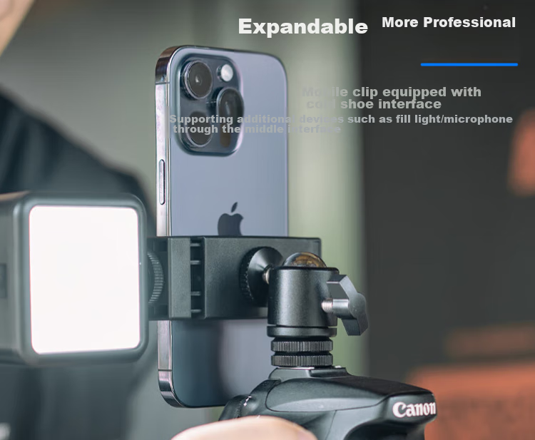 Earlymen EM-216 Hot Shoe Phone Clamp for DSLR And Mirrorless Camera Accessories, External Monitor Display Viewfinder Gadget Shooting Fixed Bracket, Hot Shoe + Gimbal + Phone Clamp 1