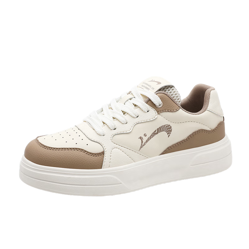 Guirenniao Men's Lightweight Sports Sneakers, Low-Top Soft-Soled Versatile Casual Shoes, Classic White Sneakers, Beige/khaki, Size 40