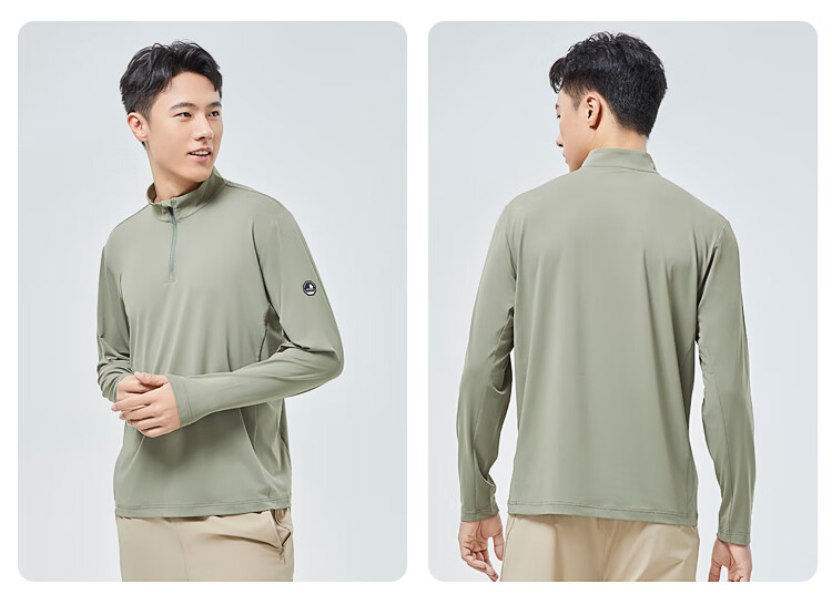SCALER Outdoor Long-Sleeve T-Shirt for Men, Spring And Summer New Arrival, Ice Rainbow Silk Moisture-Wicking Quick-Dry Simple Running Sports Top for Wome 25