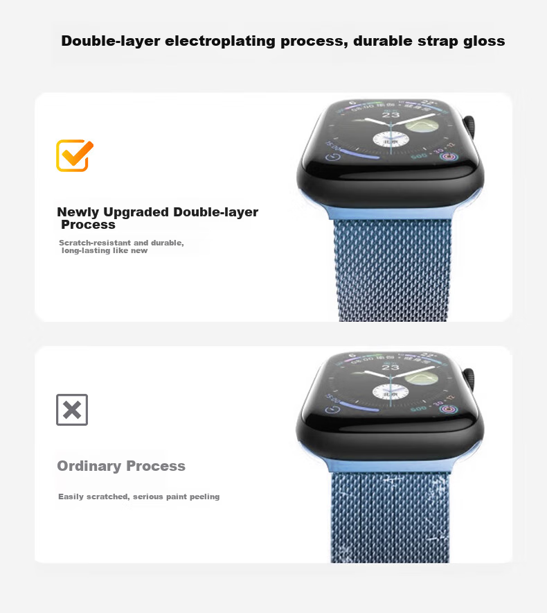 Mashi Compatible with Apple Watch Band for Women, Stainless Steel Milanese Loop Magnetic Strap for Ultra 4/3/iWatch S12/11/10/9/8/7/SE Breathable Wristband 8