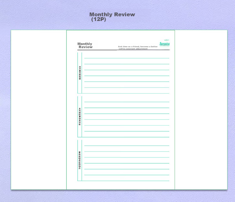 Ujia 202 Daily Planner, Work Schedule Efficiency Manual, Skin-Friendly Business Notebook, Time Management And Goal Planning, Office Journal, Customizable, Gray-Blue 7 44
