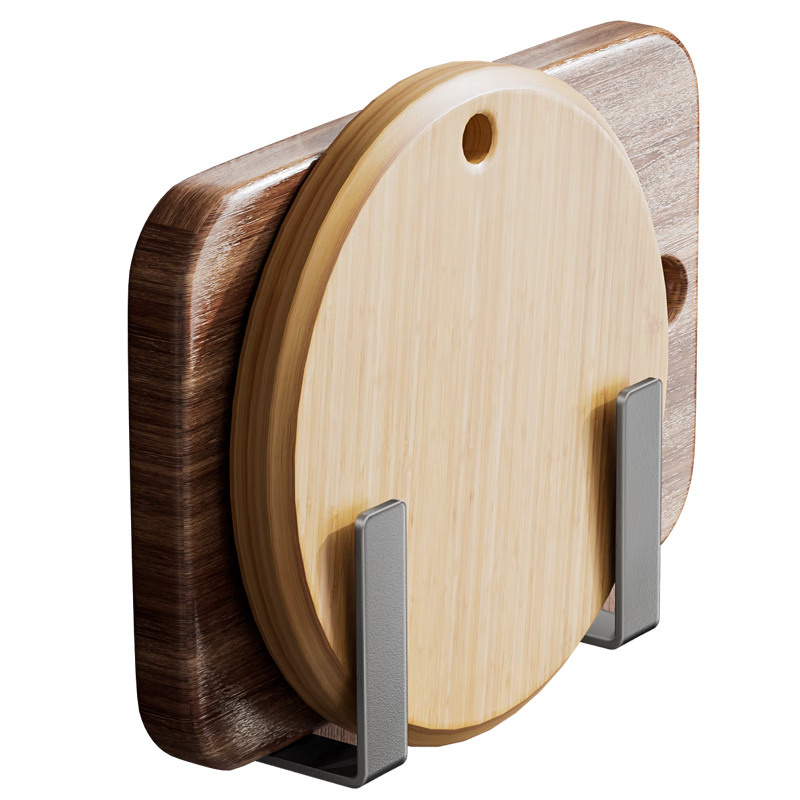 Cobbe No-Drill Pot Lid Rack, Household Pot Lid Chopping Board Storage Rack, Multifunctional Wall-Mounted Organizer Shelf, Kitchen Wall-Hanging Gadget