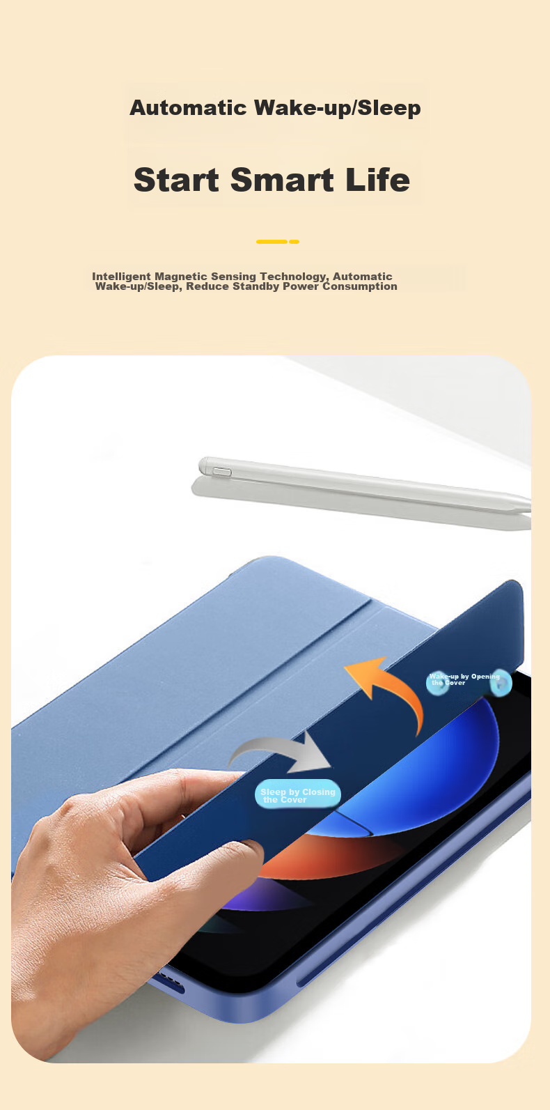 CangHua Protective Case for Xiaomi Pad 6S Pro, 12.4-Inch, 2024 Model, Mi Pad 6S Pro Cover with Tri-Fold Stand, Ultra-Thin Full Protection Anti-Bend Sleep Cover 11