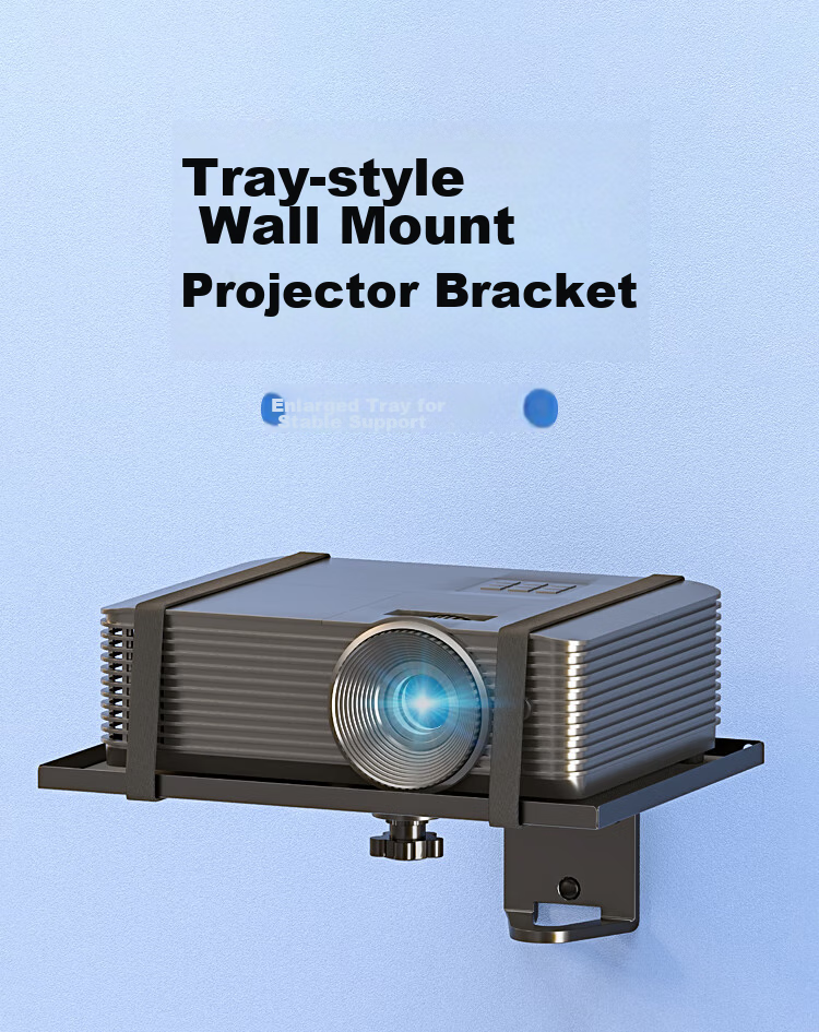 HAILE Projector Wall Mount Bracket for Home Bedside, Suitable for XGIMI, Jmgo, Dangbei, Xiaomi And Other Projectors, Wall Storage Rack with Tray AY-6UT 1