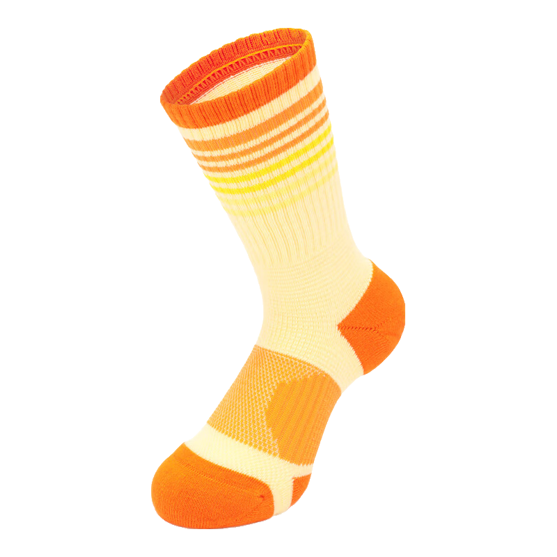 TFO Competition-Grade Outdoor Socks, Comfortable And Durable Sports Running Socks, Hiking And Mountaineering Socks 2202395, Women's Orange-Yellow Style