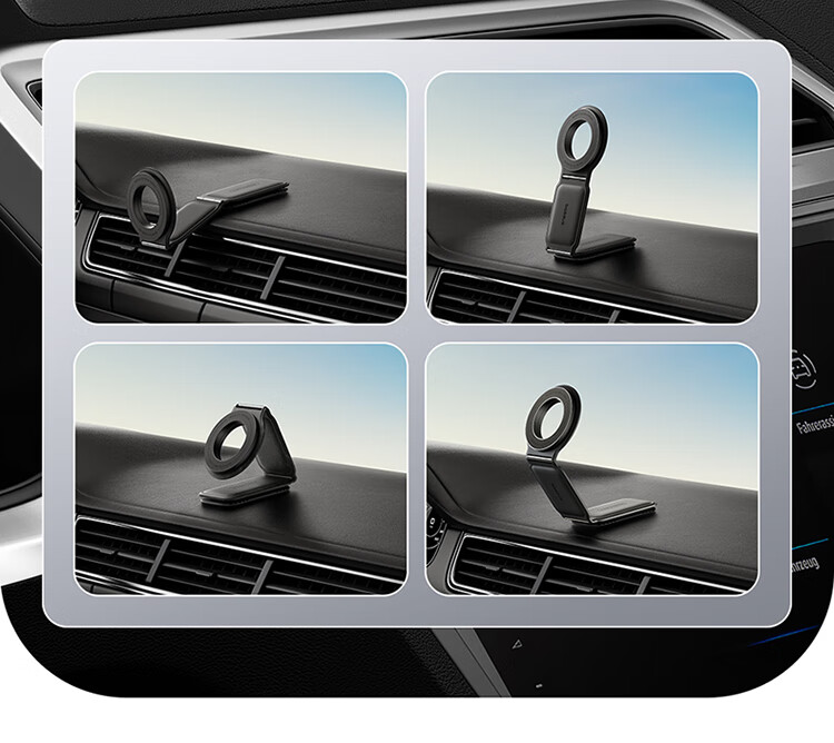 BASEUS Car Magnetic Wireless Charging Phone Holder, Multifunctional Foldable Dashboard Display Stand for Vehicles 6