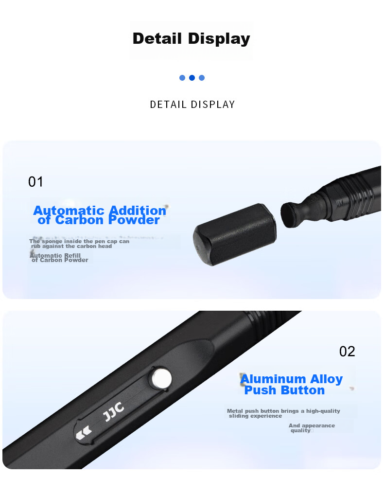 JJC Camera Lens Cleaning Pen, Dust Removal Cleaning Pen, Suitable for Canon Nikon Sony Fuji Mirrorless And DSLR Camera Bodies, Photography Equipment Projector Cleaning Brush Maintenance Tool 5