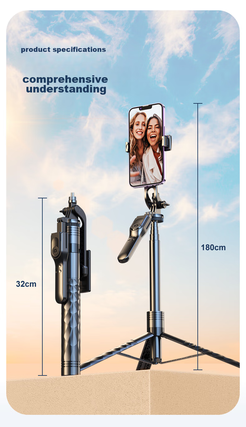 Shuotu [Professional Shooting - 1.9 Meters] Selfie Stick Tripod, Phone Floor Stand, Handheld Anti-Shake Selfie Device, Portable Travel 360-Degree Rotation Fully Automatic Live Streaming Stand 26